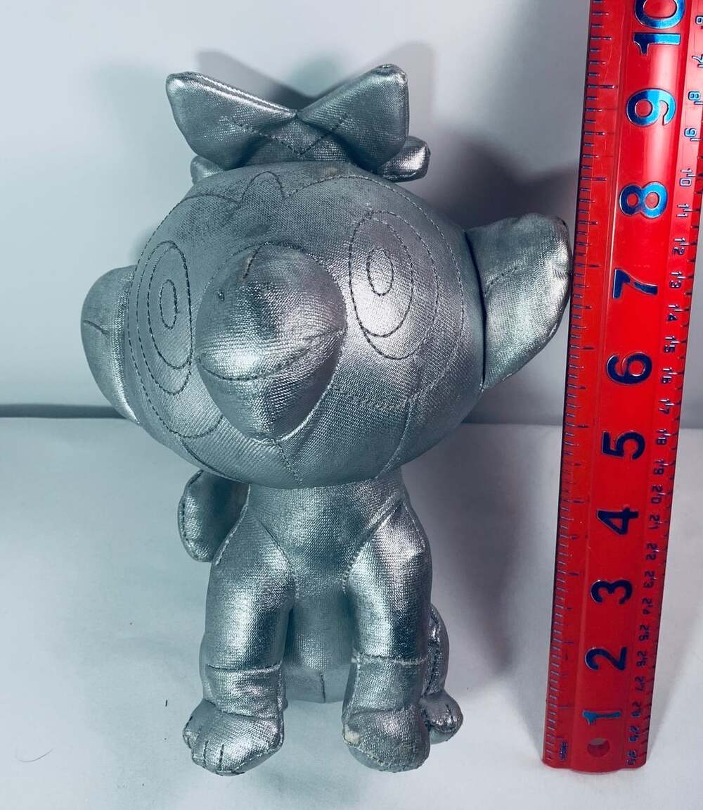 Pokemon 25th Anniversary Silver Grookey Plush 8" Metallic